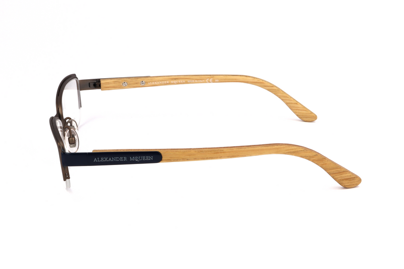 Okulary ALEXANDER MCQUEEN AMQ4183WCU. Okulary, Kolor niebieski brązowy. Kobieta.