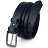Beltimore skórzany pasek męski granatowy wąski E12 : Kolory - granatowy, Rozmiar pasków - r.90-105 cm