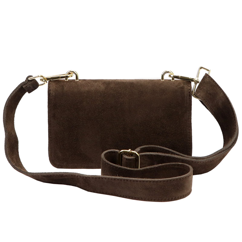 Miejska Zgrabna damska listonoszka zamszowa torebka przez ramię Luka