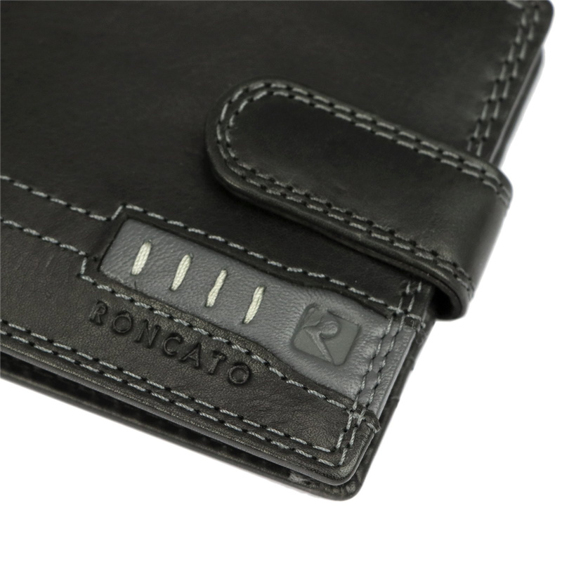 Roncato męskie etui na dokumenty i karty skóra naturalna portfel pojemny