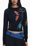 Czarny sweter damski Desigual