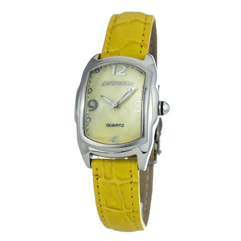 Zegarek CHRONOTECH CT9743L-05. Kwarcowy, Kolor żółty. Kobieta.