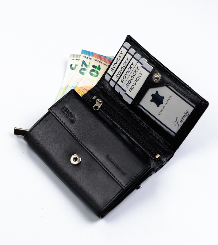 Skórzany damski portfel Rovicky R-RD-02-GCL-Q