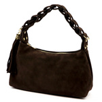 Vera Pelle zamszowa skóra naturalna damska listonoszka torebka na ramię