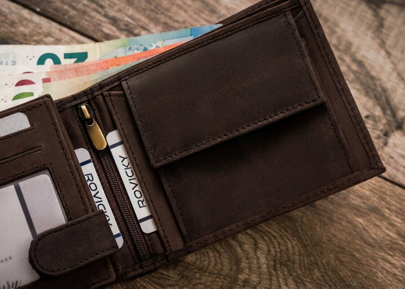 Skórzany męski portfel Wild ANIMALS N992-CHM-DOG-2