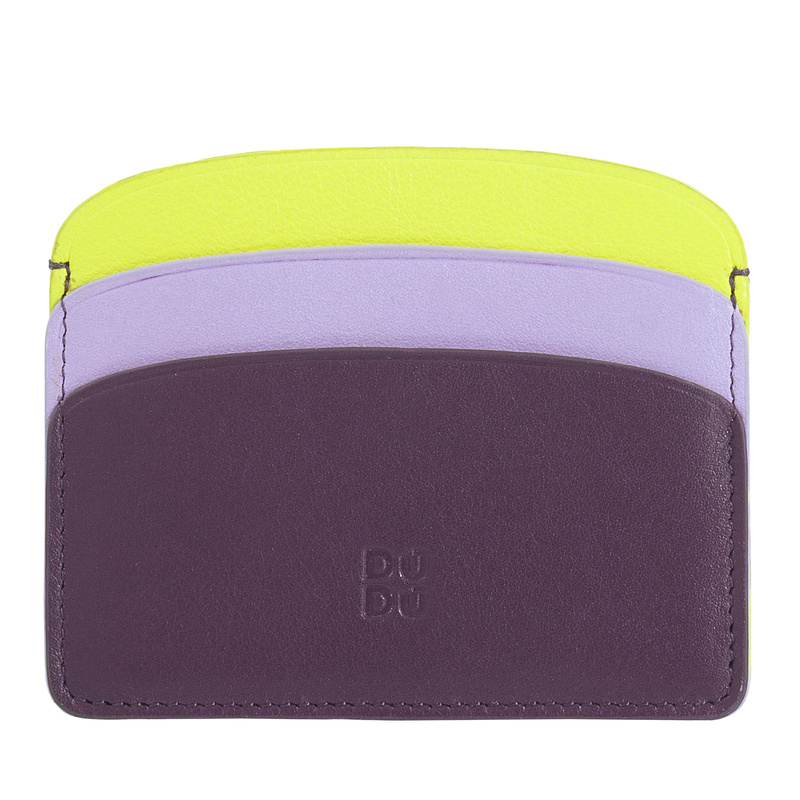 DuDu małe etui na karty dokumenty skóra naturalna Slim Wallet