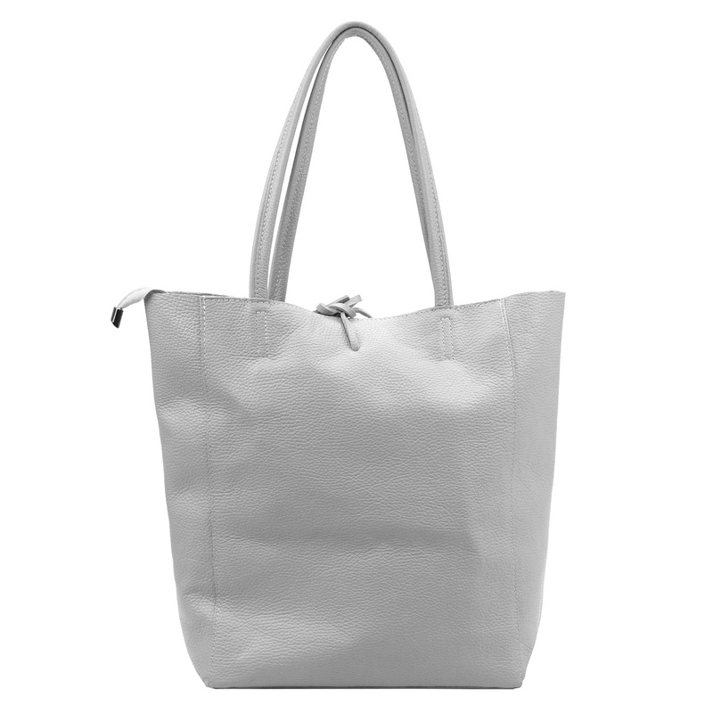 Skórzana damska shopperbag z kieszenią od MiaMore