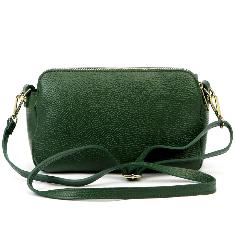 Luka torebka Skórzana elegancka damska listonoszka przez ramię kieszenie