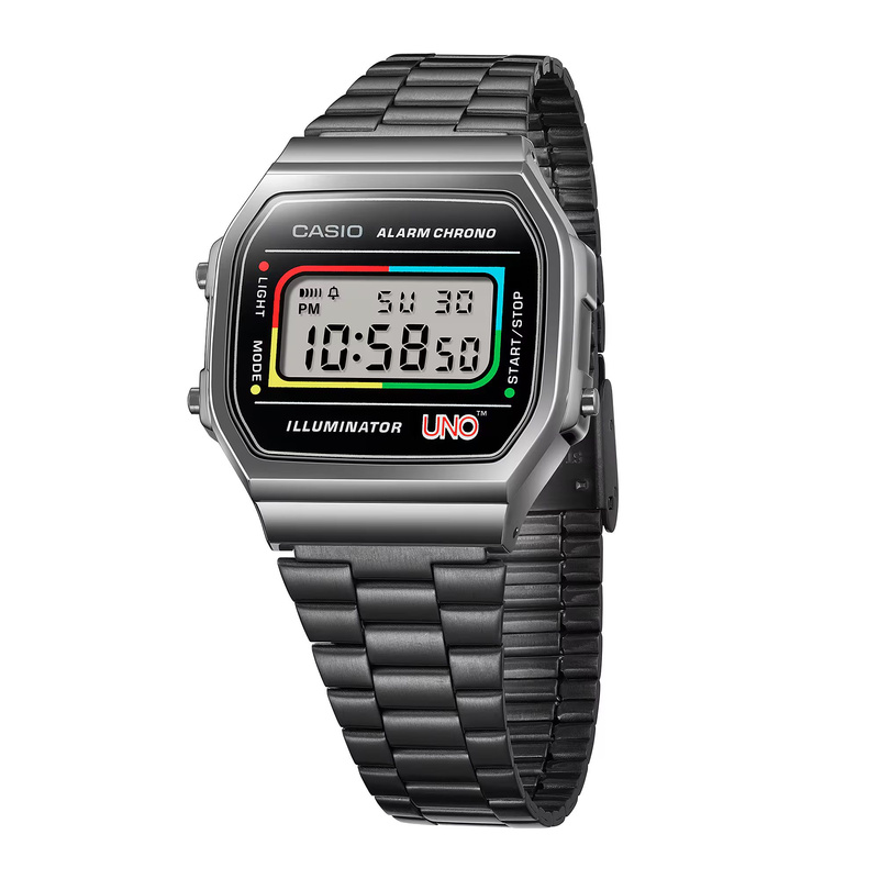 Zegarek CASIO A168WEUC-1AER. Kwarcowy, Kolor czarny. Unisex.