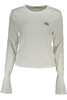 CALVIN KLEIN DAMSKI T-SHIRT Z DŁUGIM RĘKAWEM, BIAŁY