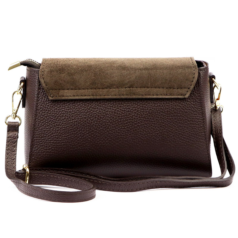 Damska listonoszka z ozdobną klamrą torebka przez ramię skórzana Luka