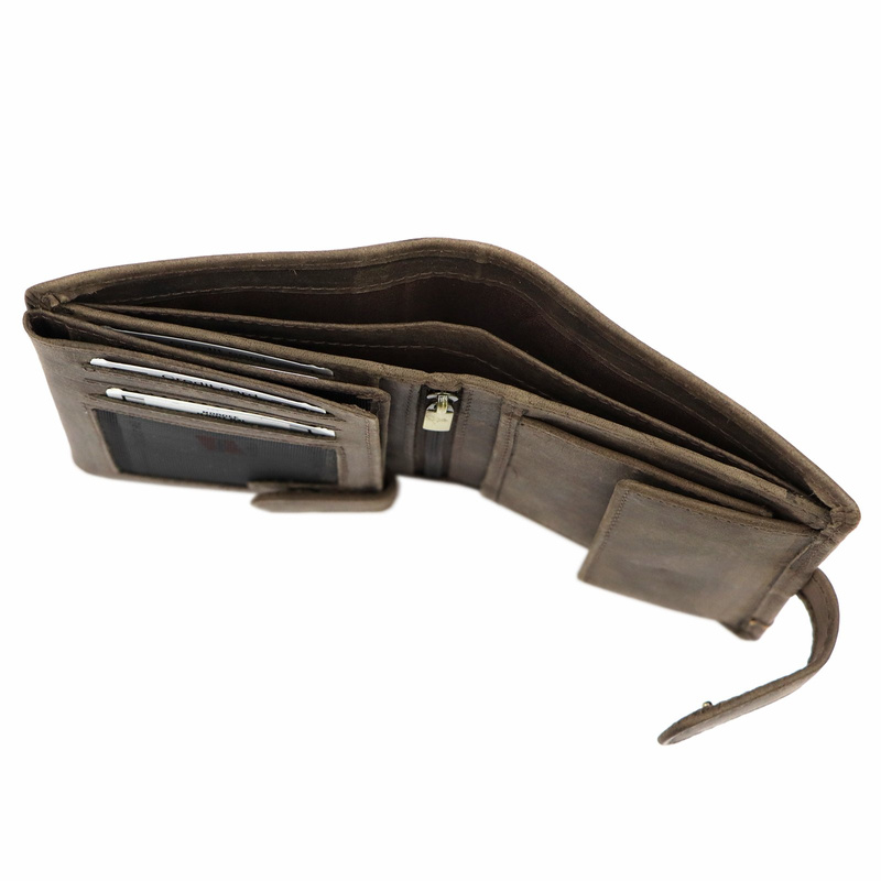 Nordee portfel męski skóra naturalna duży pionowy rozbudowany na zatrzask