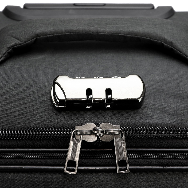 Pierre Cardin zestaw trzech walizek podróżnych na kółkach z zamkiem na kod