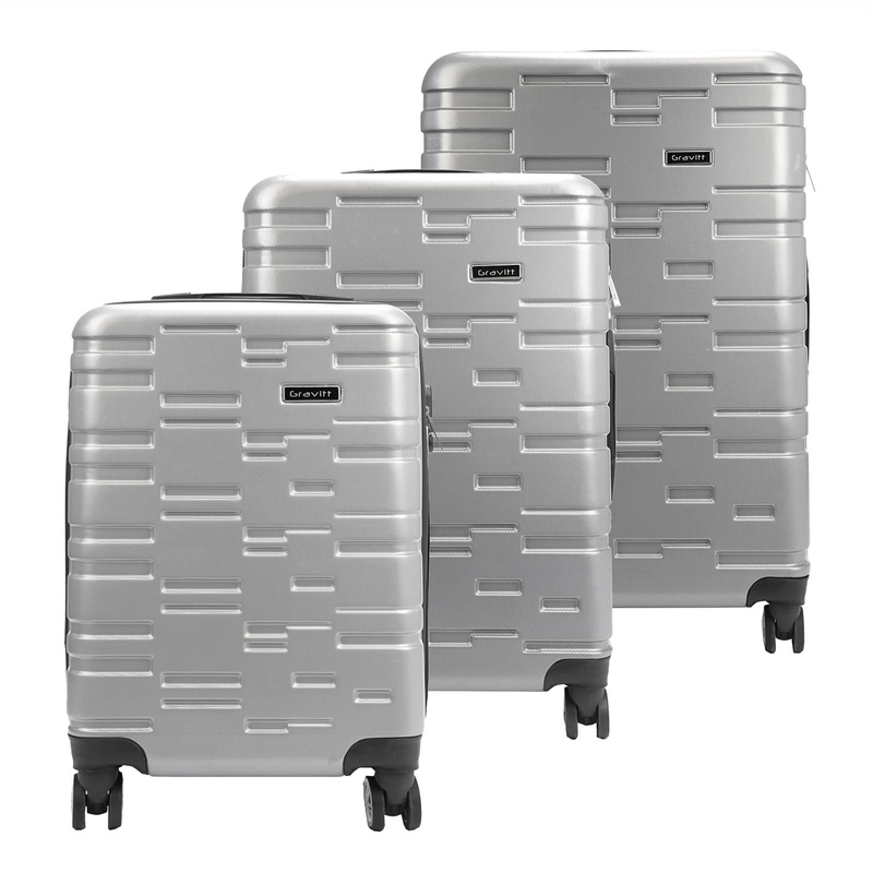 Gravitt zestaw 3 walizek podróżnych na kółkach materiał ABS zamek na kod