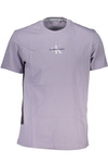 CALVIN KLEIN FIOLETOWY MĘSKI T-SHIRT Z KRÓTKIM RĘKAWEM