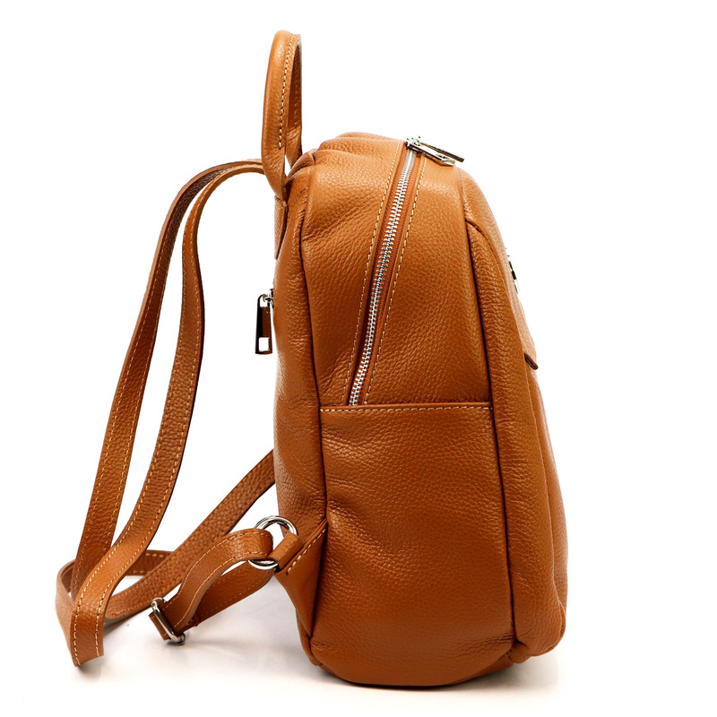 Gregorio damski miejski plecak-torebka skóra naturalna z kieszeniami