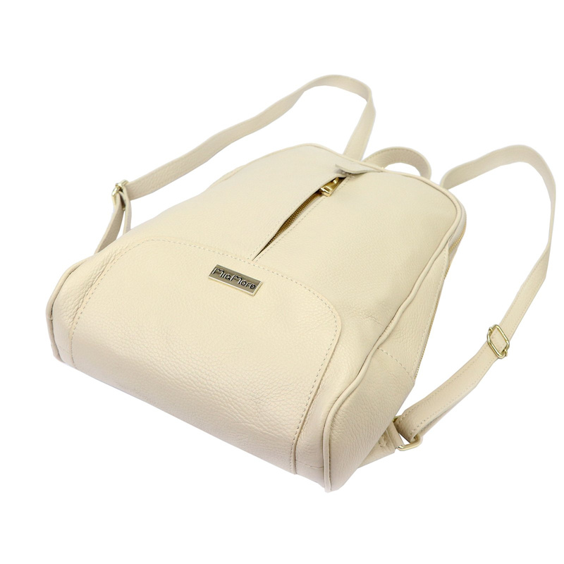 Damski miejski pojemny plecak z prawdziwej skóry z kieszeniami MiaMore