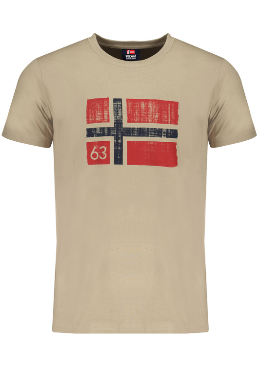 NORWEGIA 1963 BEŻOWA MĘSKA KOSZULKA Z KRÓTKIM RĘKAWEM
