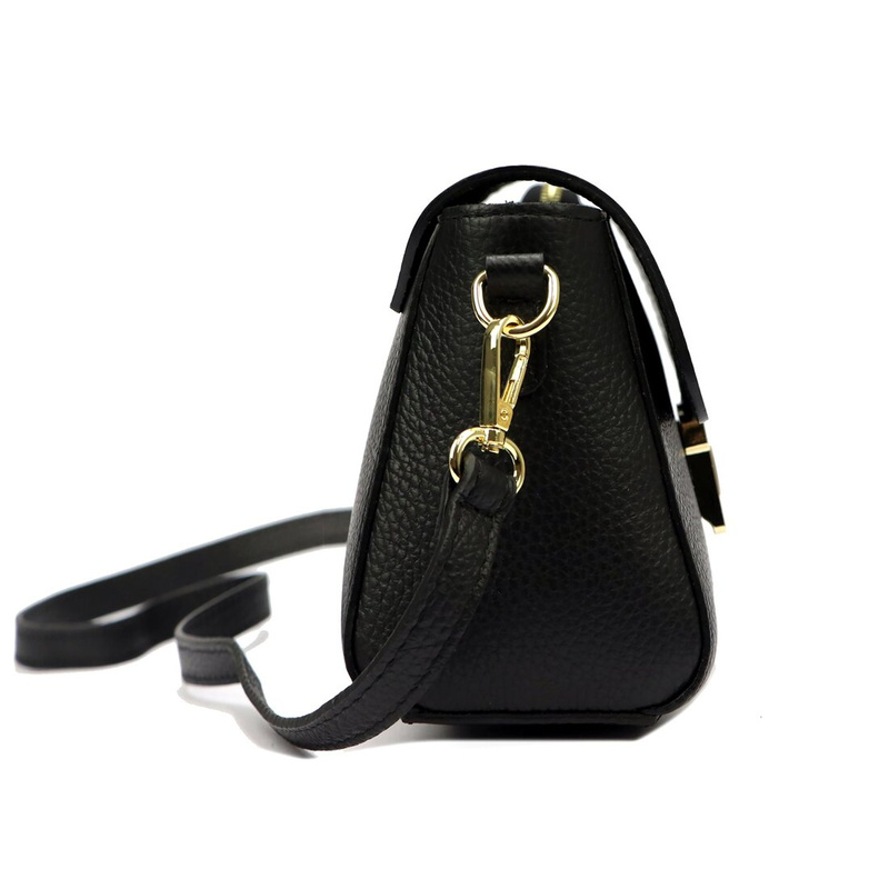 Luka damska listonoszka skóra naturalna torebka przez ramię z klapą