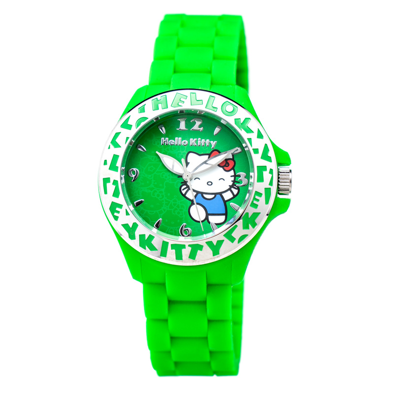 Zegarek HELLO KITTY HK7143L-18. Kwarcowy, Kolor zielony. Kobieta.
