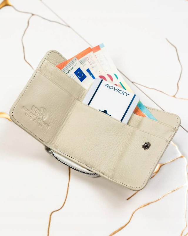 Mały błyszczący portfel damski Lorenti z RFID