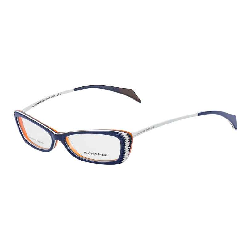 Okulary ALEXANDER MCQUEEN AMQ4163W0C. Okulary, Kolor biały niebieski pomarańczowy. Kobieta.