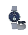 Zegarek WATXANDCO RELOJ4_38. Kwarcowy, Kolor szary. Kobieta.