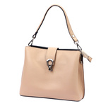 Zgrabna Damska skórzana listonoszka torebka na ramię z organizerem Luka