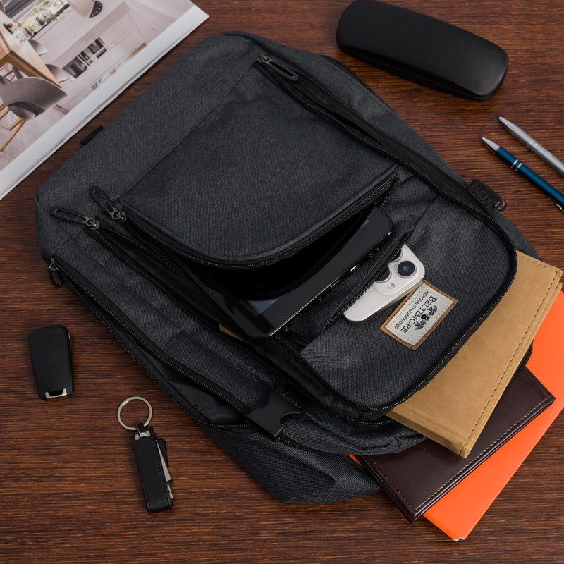 Plecak torba mały bagaż pojemny do samolotu kabinówka lotnicza Beltimore szary TOK-T