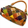 Torebka skórzana magic bags kolorowa mozaika 9971-1