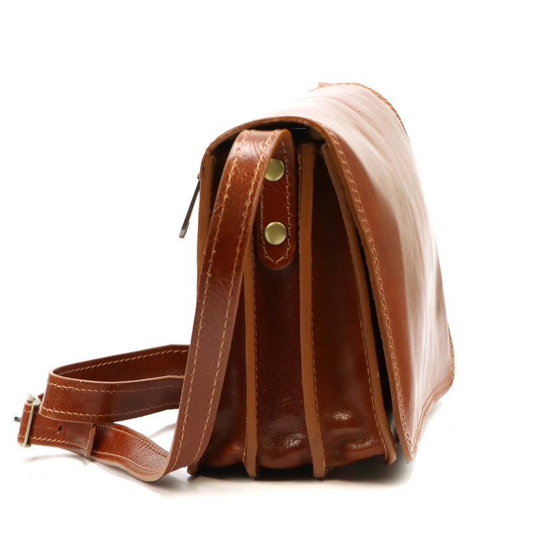 Florence damska listonoszka 3 komory torebka na ramię skóra naturalna