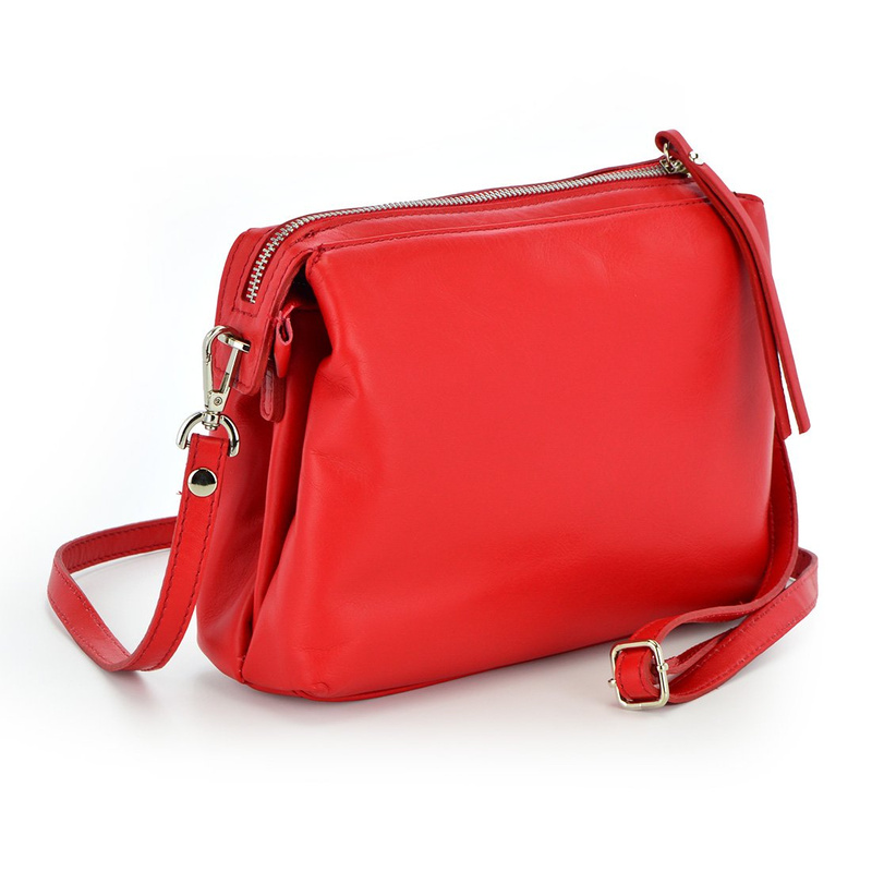 Skórzana mała damska listonoszka przez ramię