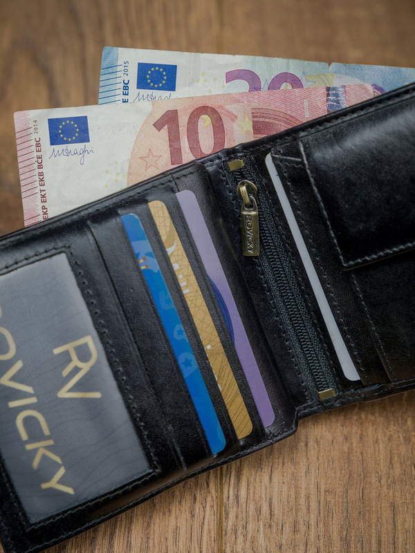 Portfel Skórzany Męski Rozbudowany Skóra Naturalna Rovicky RFID