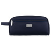 Granatowa kosmetyczka z tkaniny syntetycznej, jednokomorowa i zamykana suwakiem - Peterson