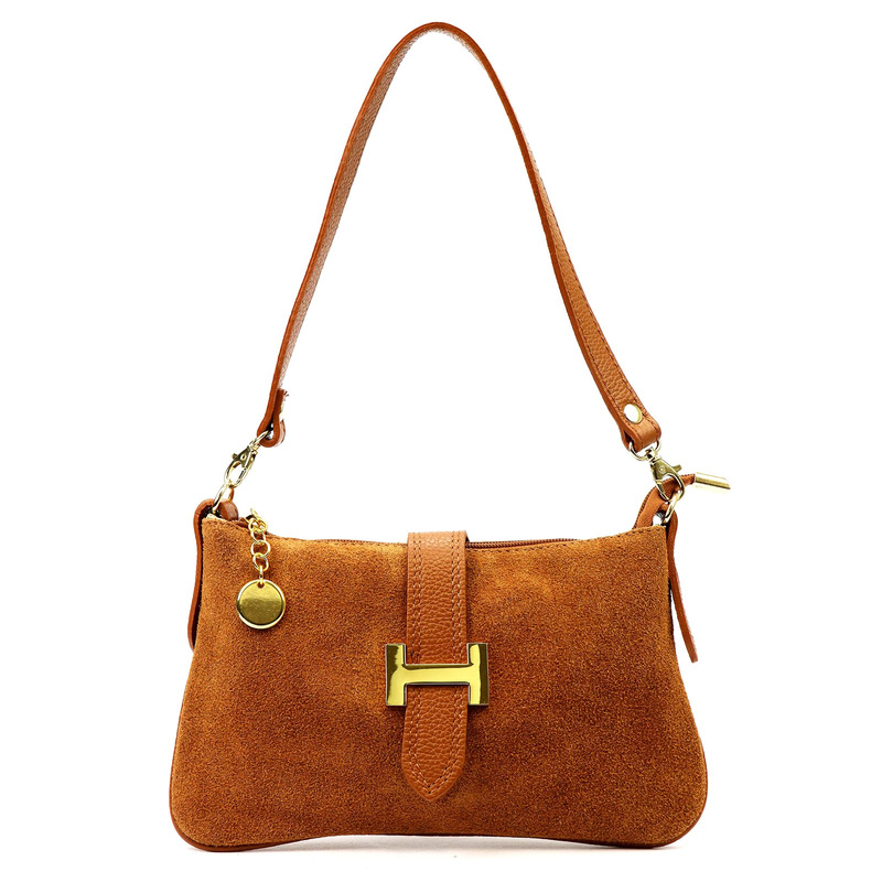 Luka Damska listonoszka torebka przez ramię ze skóry naturalnej kieszeń