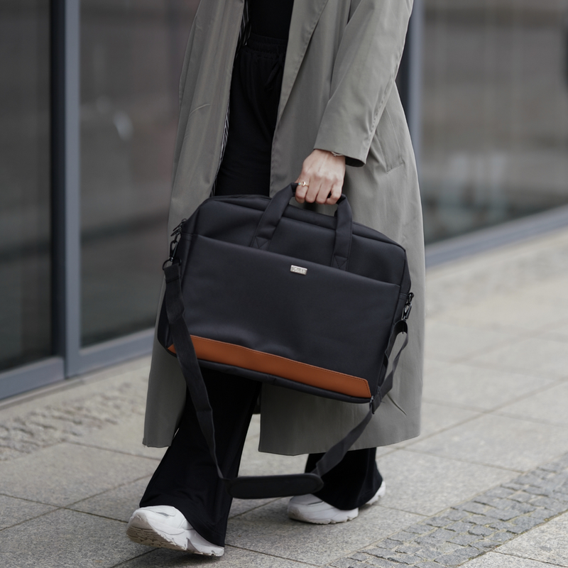 Torba na laptop 15,6" materiałowa Solier SM03 Darwen czarna