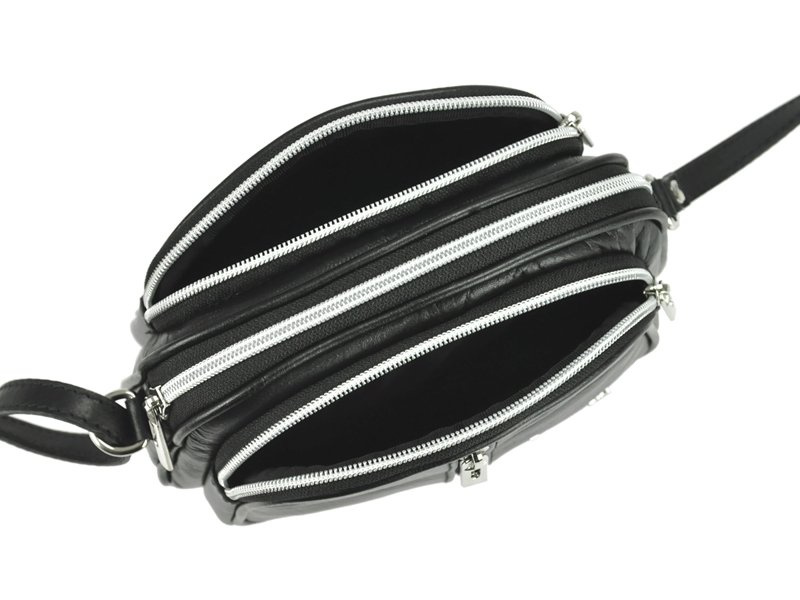 Patrizia Trzykomorowa damska listonoszka skóra naturalna torebka na ramię