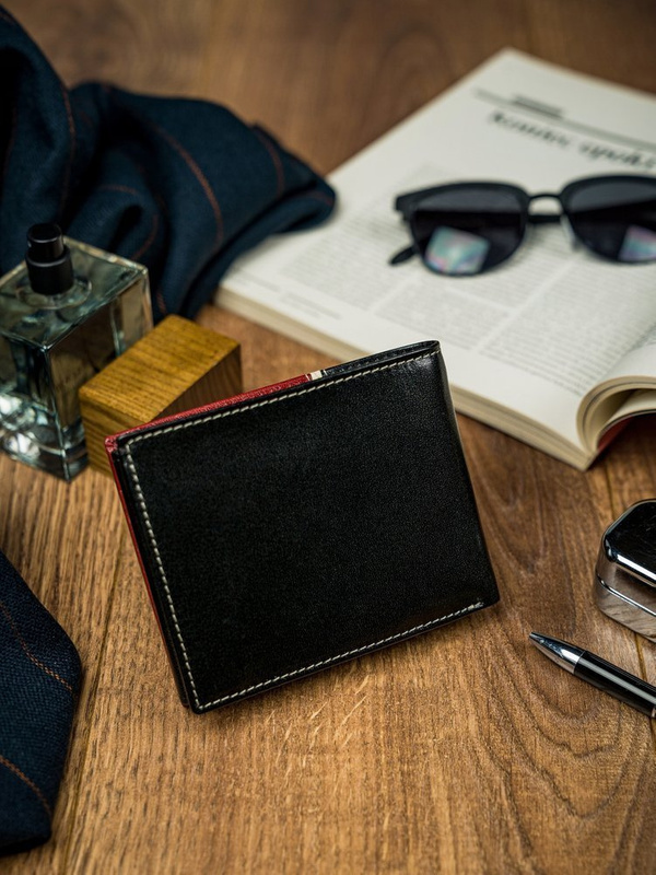 Portfel Skórzany Męski Rozbudowany Skóra Naturalna RFID Rovicky