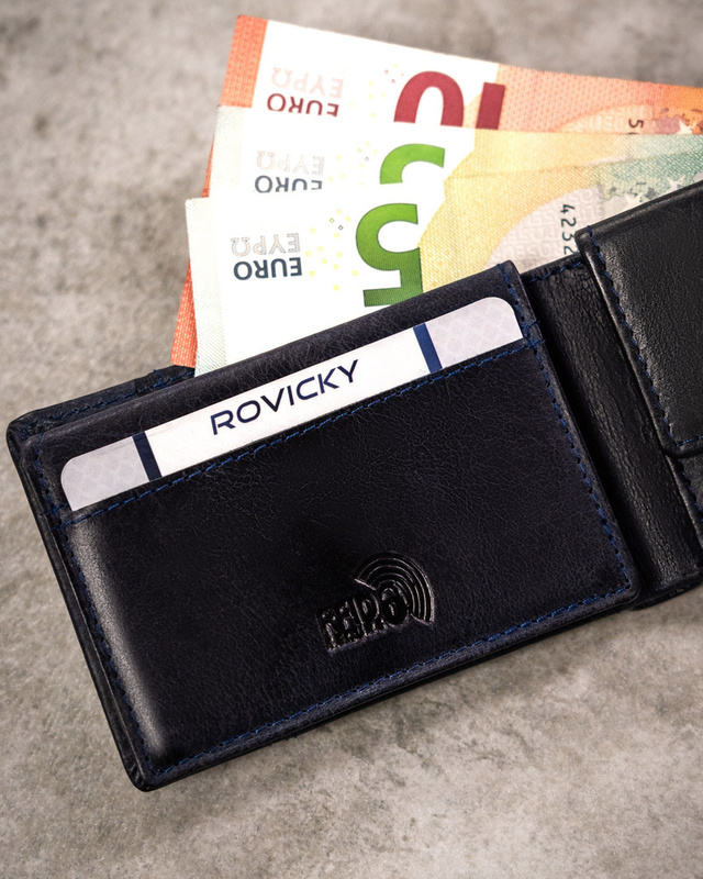 Mały skórzany portfel męski Buffalo Wild z RFID