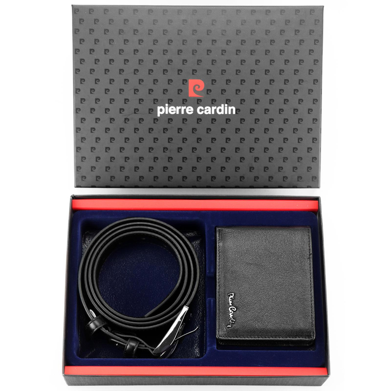 Meski zestaw prezentowy skóra naturalna Pierre Cardin PARURE BIS12 GG16