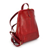 Florence Miejski Damski plecak skóra naturalna z kieszeniami na suwak