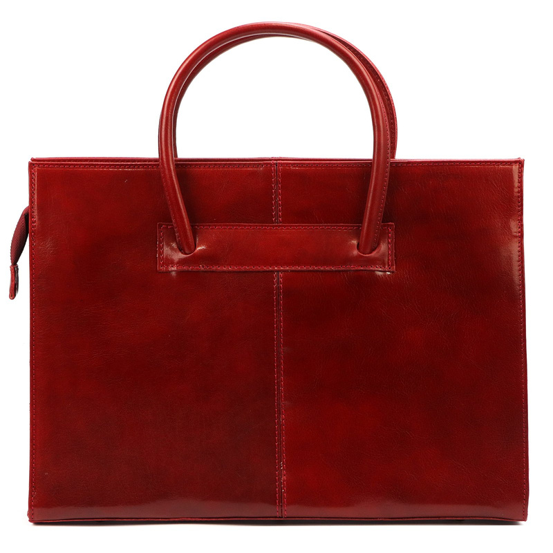 Florence damski kuferek skóra naturalna duża torebka z organizerem paskiem