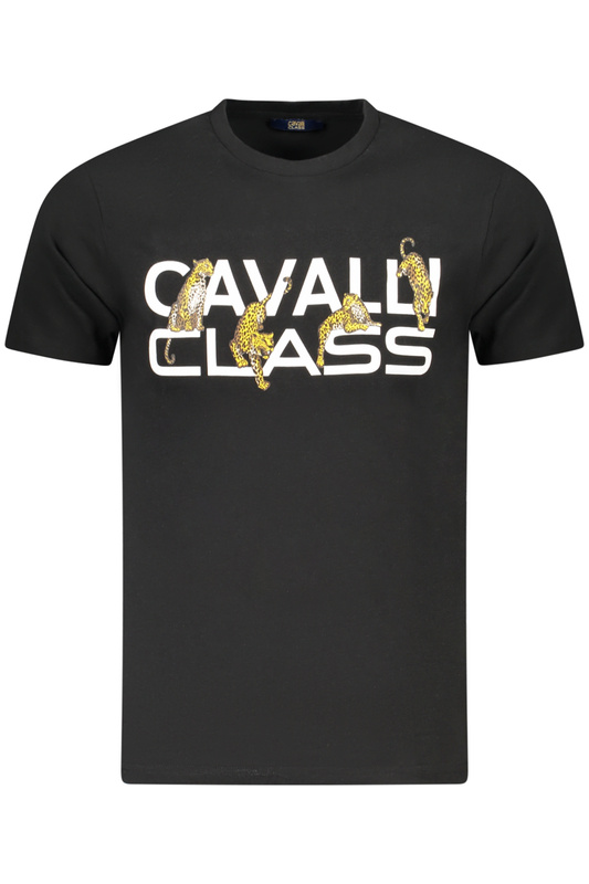 KOSZULKA CAVALLI CLASS Z KRÓTKIM RĘKAWEM MĘSKA CZARNA
