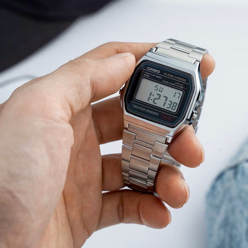 ZEGAREK MĘSKI CASIO A158WA-1D VINTAGE RETRO + BOX