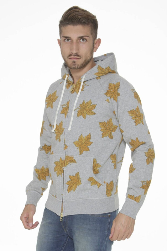 BLUZA GANT Z ZAMKIEM MĘSKA SZARA