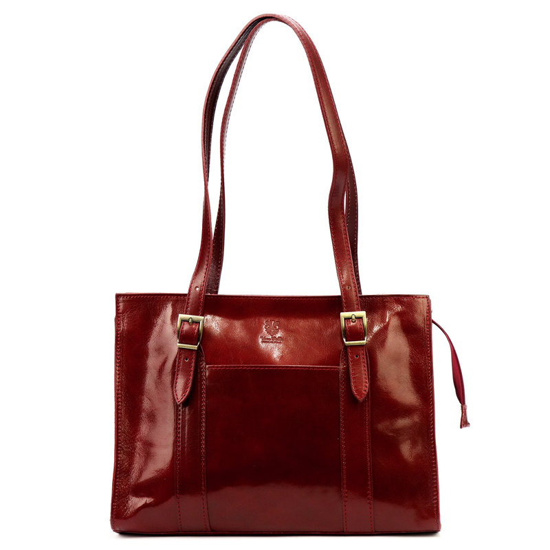 Damska elegancka dwukomorowa shopperbag na ramię z przegrodą Florence