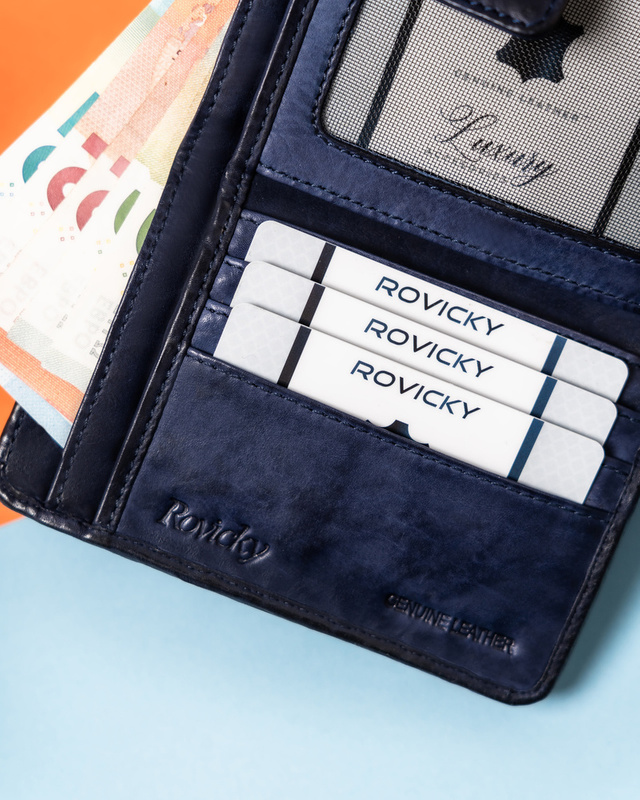 Pojemny Kompaktowy damski portfel z RFID Rovicky