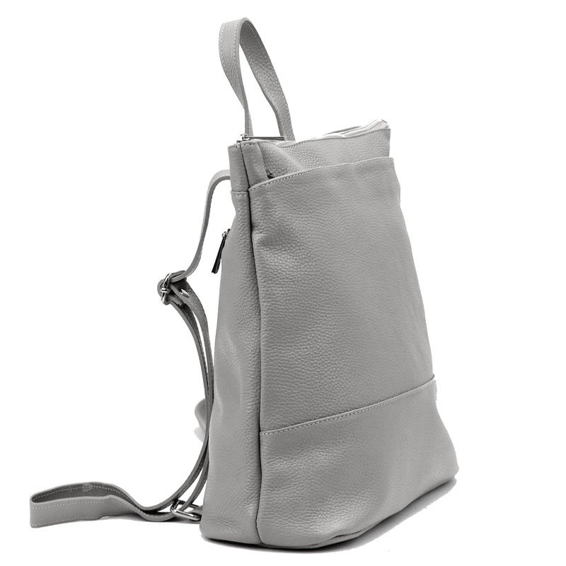 Luka Skórzany damski miejski plecak na ramię z kieszeniami pojemny