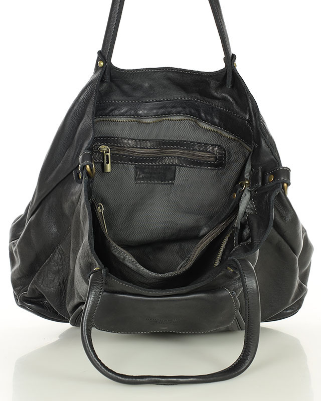 MARCO MAZZINI Torebka skórzana shopper bag ispirato dalla natura brąz