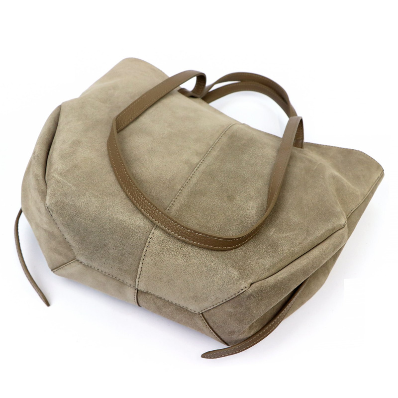 Stylowa Duża zamszowa damska shopperbag elegancka torebka na ramię Luka